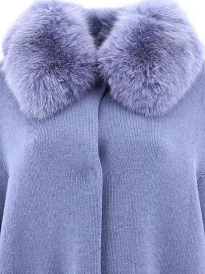 Shop Giovi Wool And Cashmere Coat Coats Light Blue