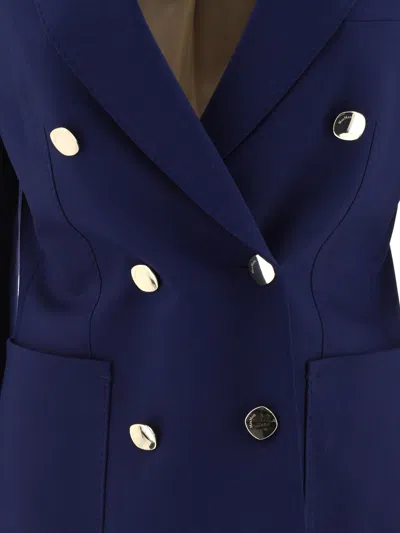 Shop Max Mara Wool And Mohair Double-breasted Blazer Jackets Blue