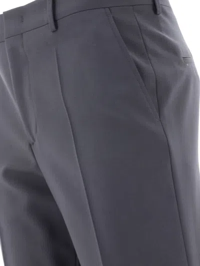 Shop Valentino Wool Tailored Trousers Grey