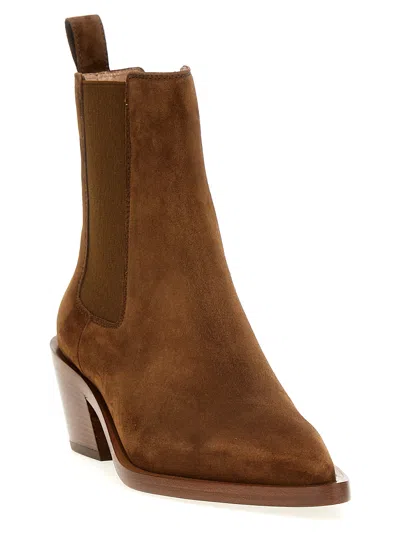 Shop Gianvito Rossi Wylie Boots, Ankle Boots Brown