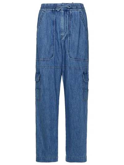 Shop Isabel Marant 'vanni' Light Blue Cotton Pants