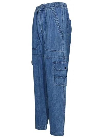 Shop Isabel Marant 'vanni' Light Blue Cotton Pants