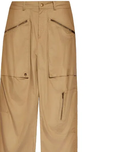 Isabel Marant Cargo Pant With Classic Utility Style In Brown