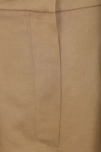 Shop Max Mara Trousers In Clay