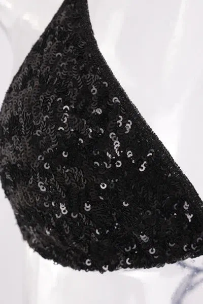 Oseree Oséree Two-tone Microkini Sequins In Black+white