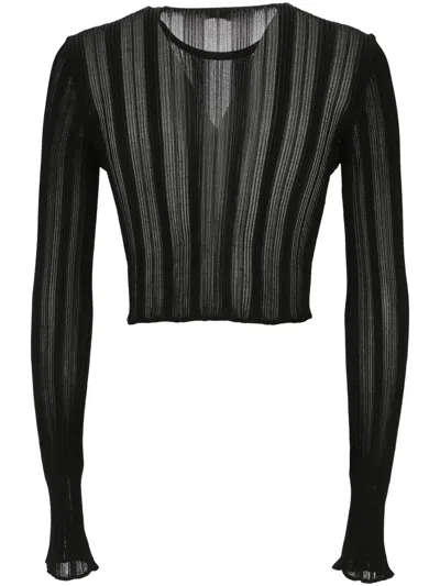 Shop Saint Laurent Top In Black