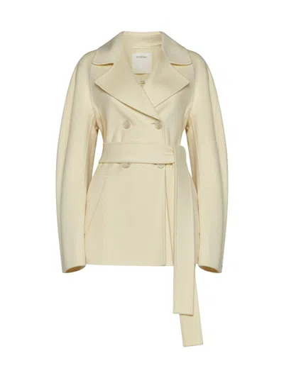 Shop Sportmax Coats In Yellow