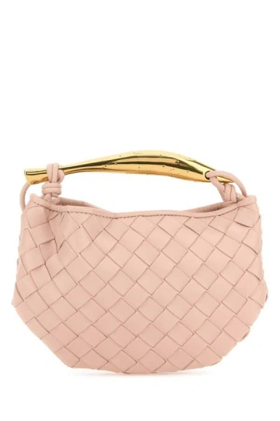 Shop Bottega Veneta Woman Light Pink Leather Sardine Handbag