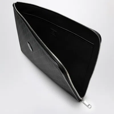 Gucci Medium Black Gg Supreme Fabric Briefcase Men In Black