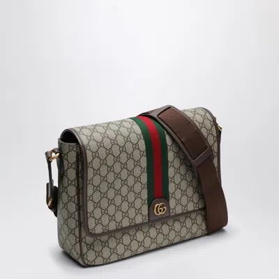 Gucci Beige Ophidia Messenger Bag In Brown