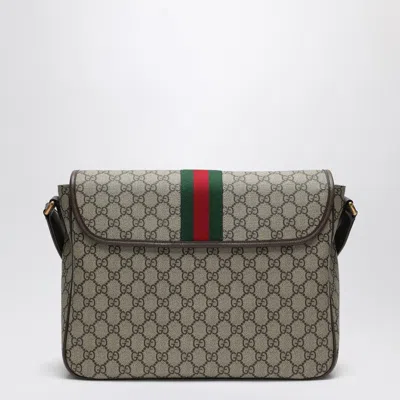Gucci Beige Ophidia Messenger Bag In Brown