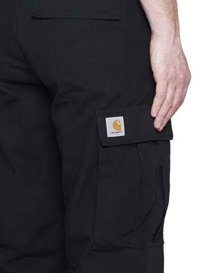 Shop Carhartt Wip Trousers In Black Rinsed