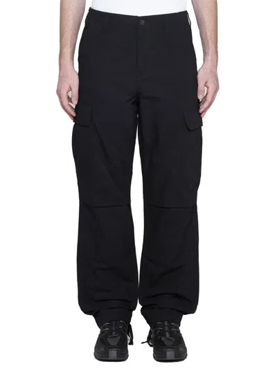 Shop Carhartt Wip Trousers In Black Rinsed