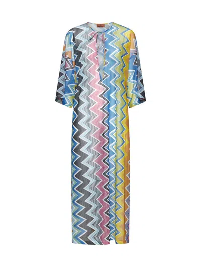 Shop Missoni Dresses In Carioca Macro Chevr