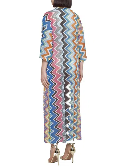 Shop Missoni Dresses In Carioca Macro Chevr