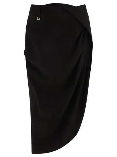 Shop Jacquemus La Jupe Saudade Skirts In Black