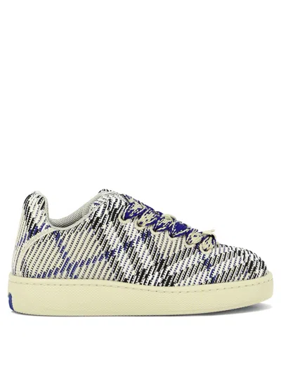 Shop Burberry Knitted Box Sneakers Sneakers & Slip-on Blue