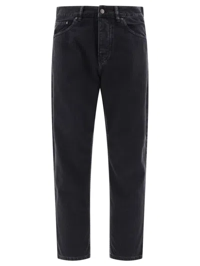 Shop Carhartt Newel Jeans In Black