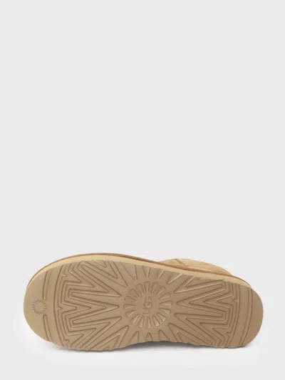 Ugg Camel Suede Classic Mini Platform Ankle Boots In Brown