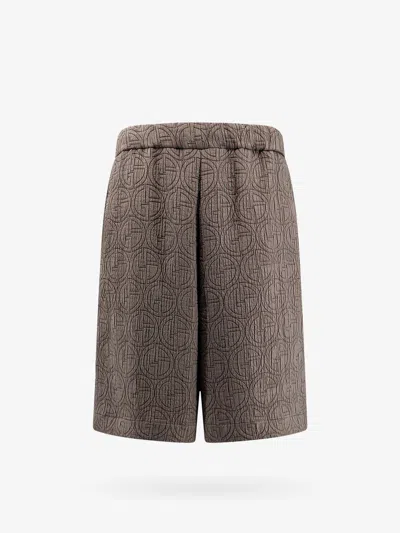 Shop Giorgio Armani Bermuda Shorts In Grey