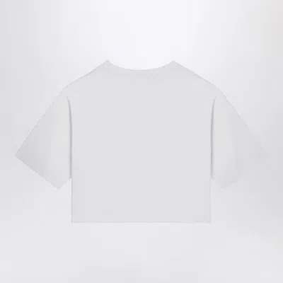 Shop Balmain Cropped T-shirt With Logo In White