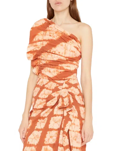 Ulla Johnson Senta One-shoulder Ruffle Top In Pink