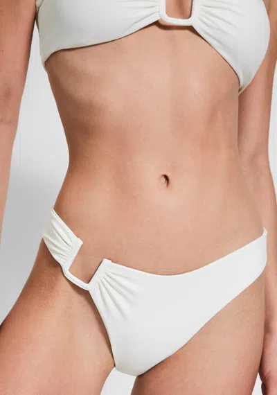 Devon Windsor Alyssa Bikini Bottom In Off White In Beige