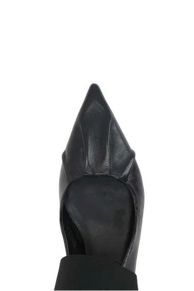 Bruno Frisoni Pointed-toe Leather Ballerina Shoes In Black