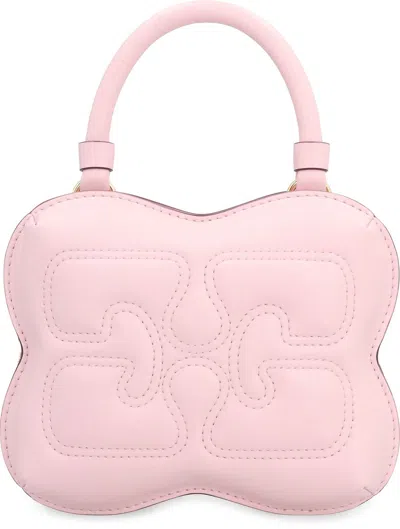 Shop Ganni Butterfly Eco-leather Small Bag In Pink