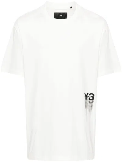 Shop Y-3 Adidas  Graphic Short Sleeve T-shirt In Beige