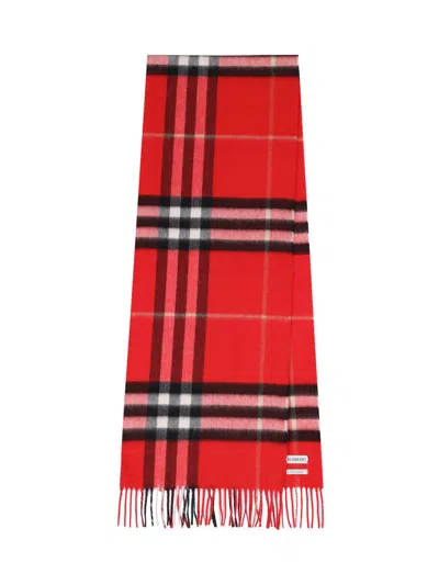 Shop Burberry Scarfs In Red