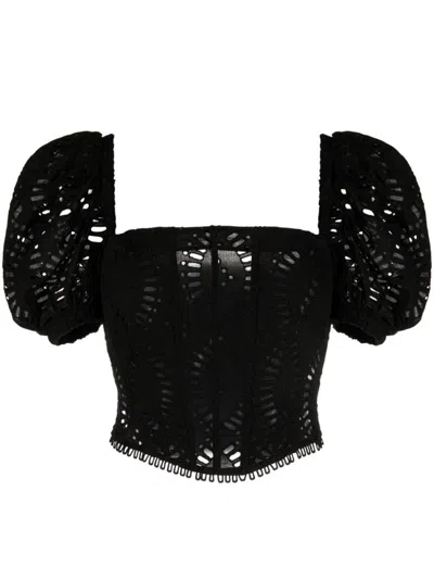 Shop Charo Ruiz Charoruiz Top In Black Samoa