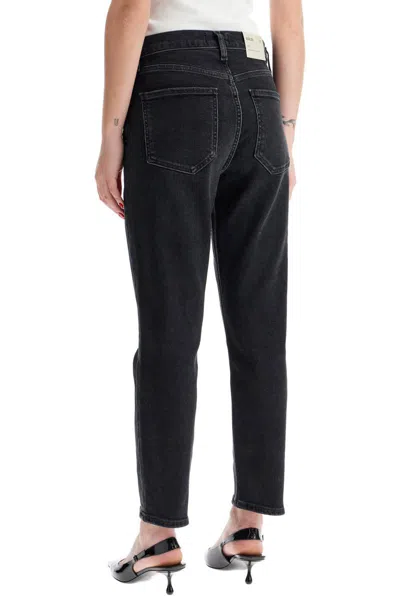 Shop Agolde Cropped Riley Jeans By In Black