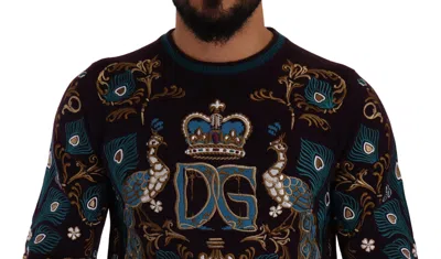 Dolce & Gabbana Elegant Bordeaux Cashmere Crewneck Sweater In Bordeaux