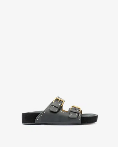 Shop Isabel Marant Lennyo Sandals In Black