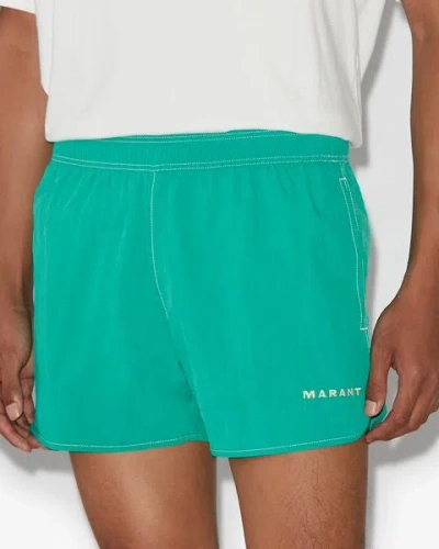 Shop Isabel Marant Bade-shorts Vicente In Green