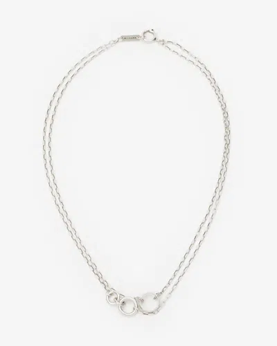 Shop Isabel Marant Dancing Ring Man Necklace In Silver