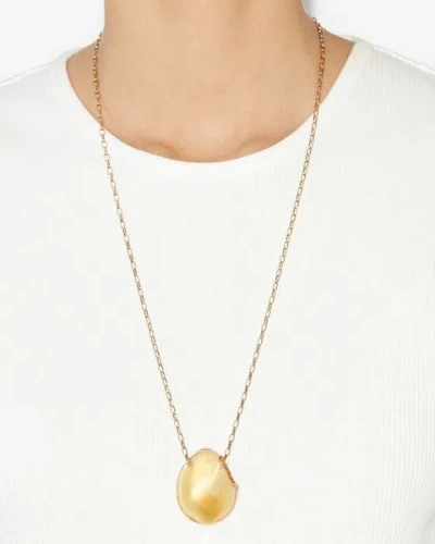 Shop Isabel Marant Shiny Bubble Necklace In Gold