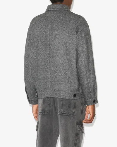 Shop Isabel Marant Simon Coat In Gray