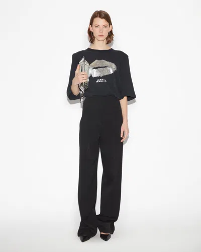 Isabel Marant T-shirt Ben In Black And Silver