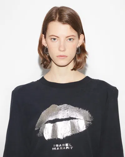 Isabel Marant T-shirt Ben In Black And Silver