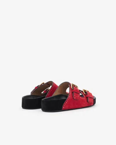 Isabel Marant Suede Sandals With Almond Open Toe In Multi