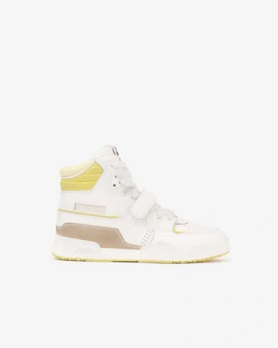 Shop Isabel Marant Alseeh Sneakers In Light Yellow-yellow