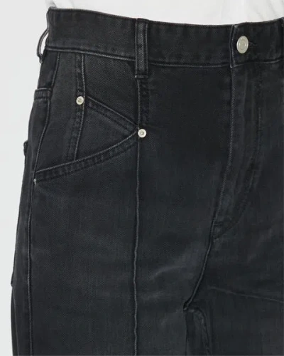 Isabel Marant Dilali Cropped High-rise Straight-leg Jeans In Black