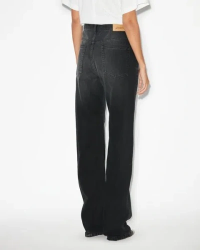 Isabel Marant Dilali Cropped High-rise Straight-leg Jeans In Black