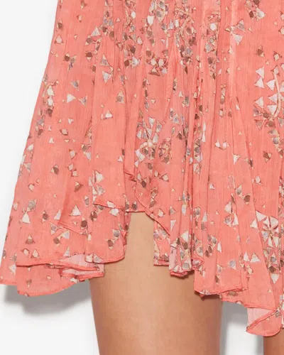Shop Isabel Marant Anael Skirt In Shell Pink