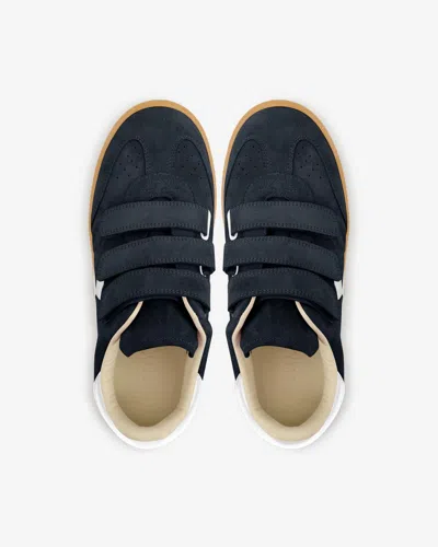 Shop Isabel Marant Beth Sneakers In Faded Black-ecru