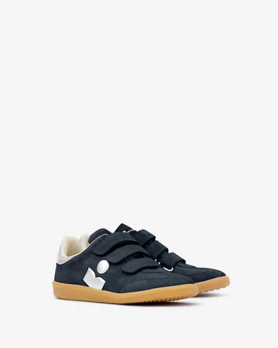 Shop Isabel Marant Beth Sneakers In Faded Black-ecru