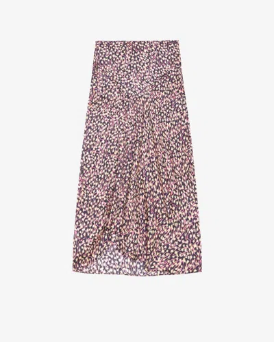 Shop Isabel Marant Lisanne Skirt In Faded Night