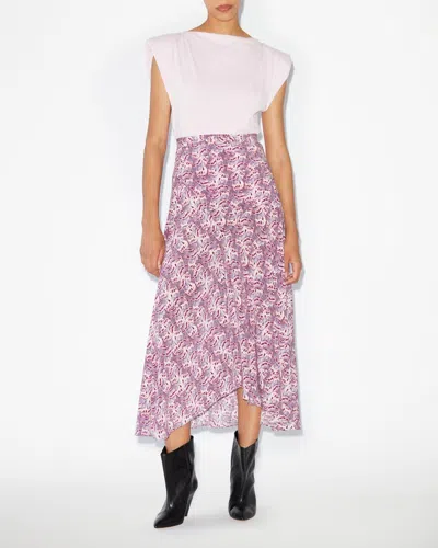 Shop Isabel Marant Sakura Skirt In Mauve